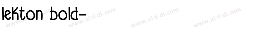lekton bold字体转换